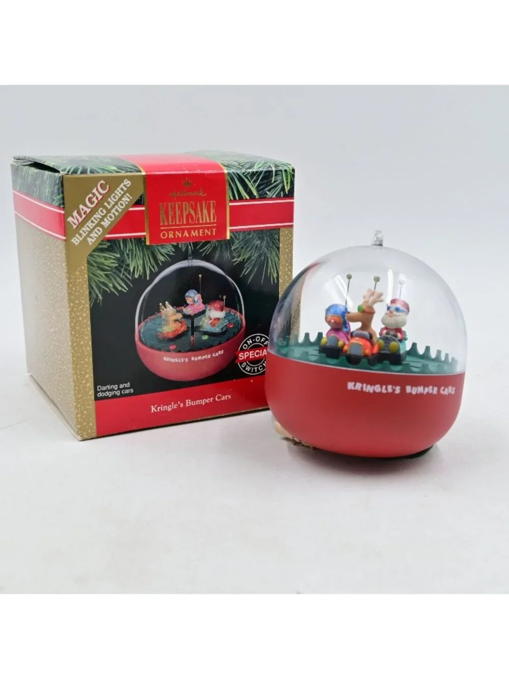 Hallmark Keepsake Kringles Bumper Cars Ornament Vintage 1991